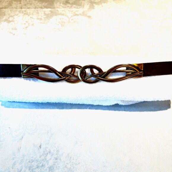 Chico’s Women’s Belt – Brown w/ Antique Gold Musical Note Clasp – RM#77984 - Picture 2 of 12